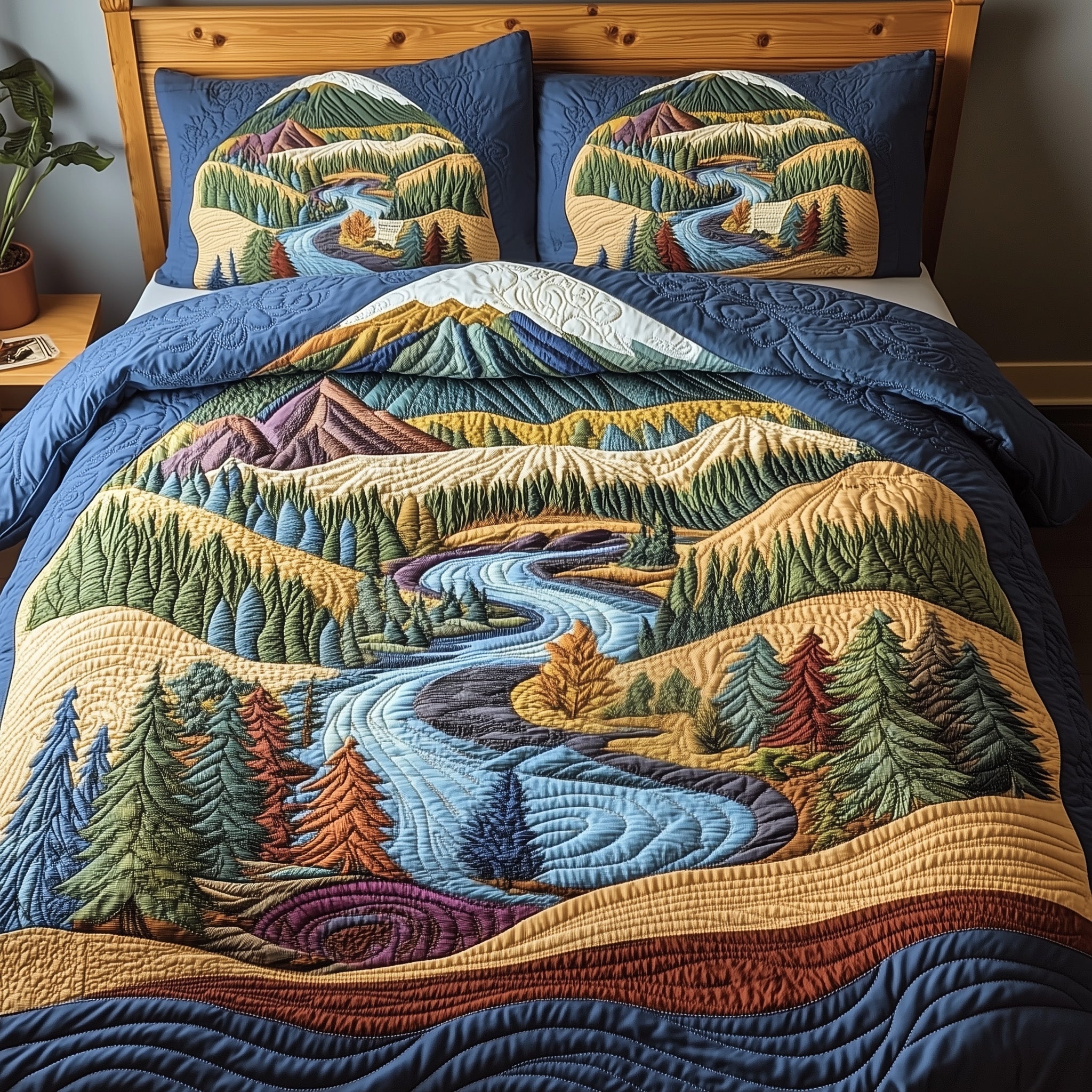 Forest Quilted Bedding Set Duvet Cover Bed Sheet Christmas Gift Exchange Ideas For Families