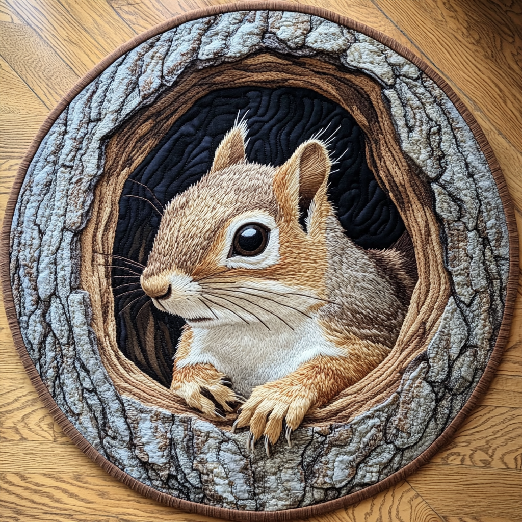 Forest Quilted Round Mat Front Door Idea Gifts For Farm Wife