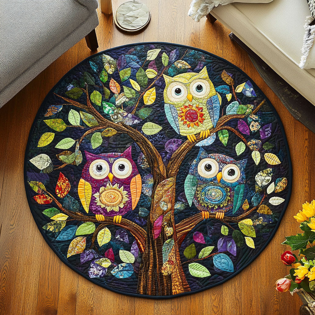 Forest Quilted Round Mat Unique Front Door Decor Farmer Tractor Gifts Items