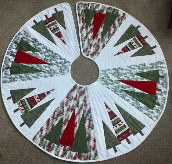 Forest Serenade Christmas Quilted Tree Skirt Skirt For A Christmas Tree Christian Gifts For Dad