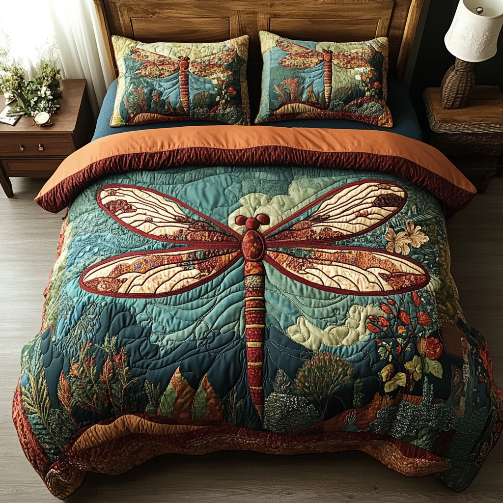 Forest Spirit Quilted Bedding Set Best Comforter Sets Dragonfly Mother's Day Gifts