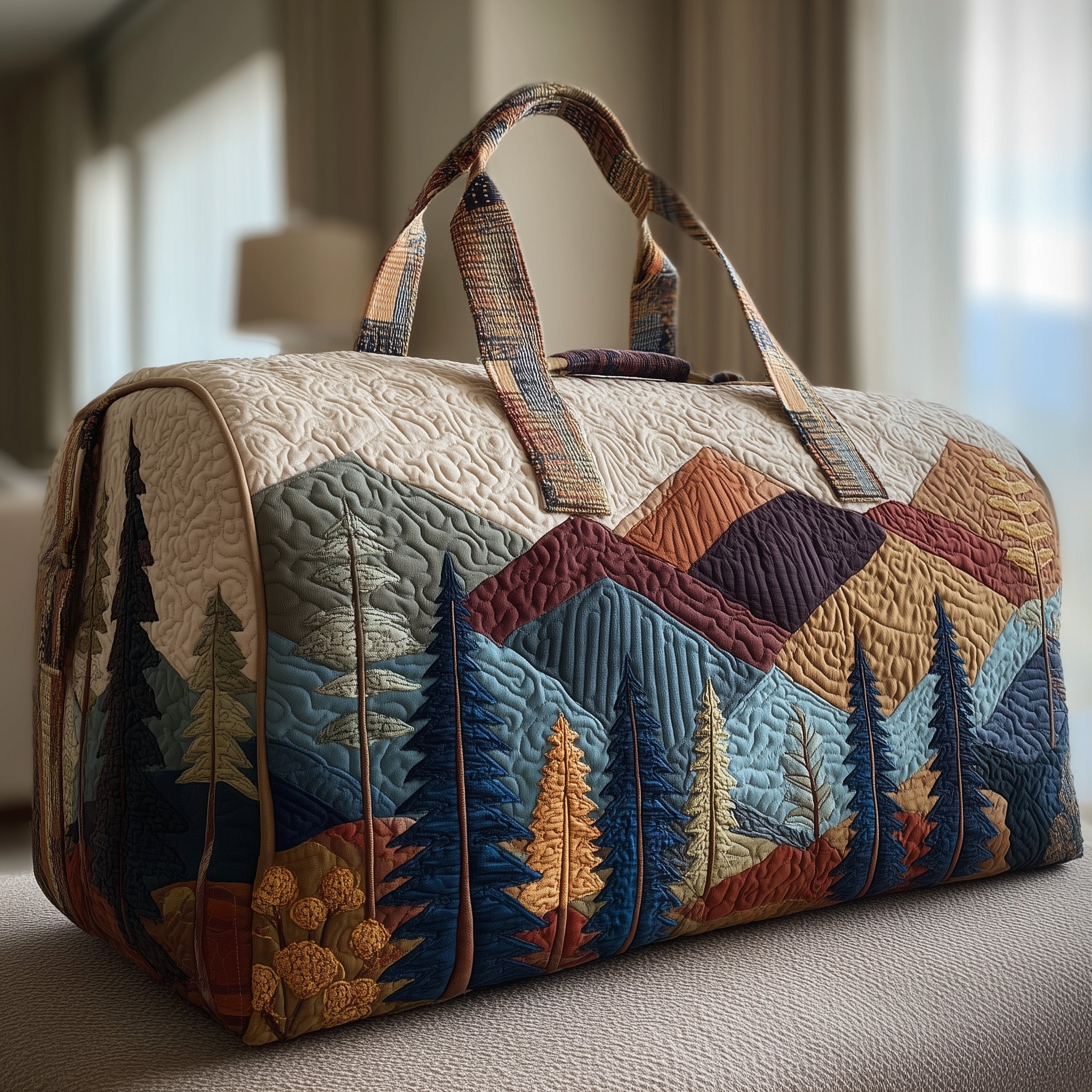 Forest Spirit Quilted Duffle Bag Christmas Gift Idea