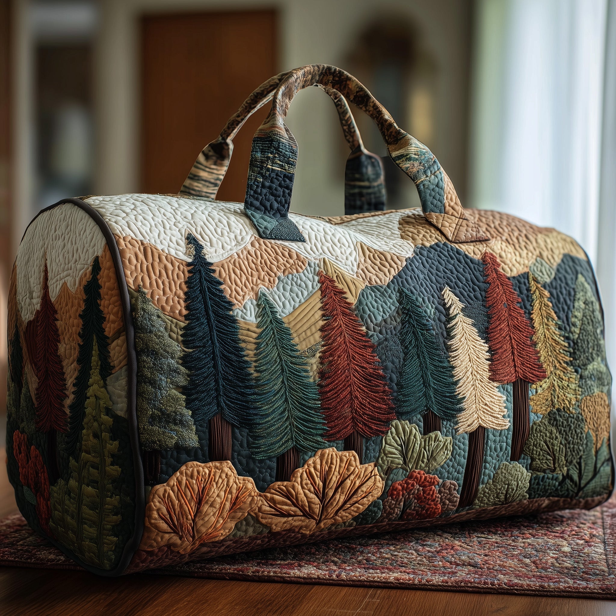 Forest Spirit Quilted Duffle Bag Compact And Spacious