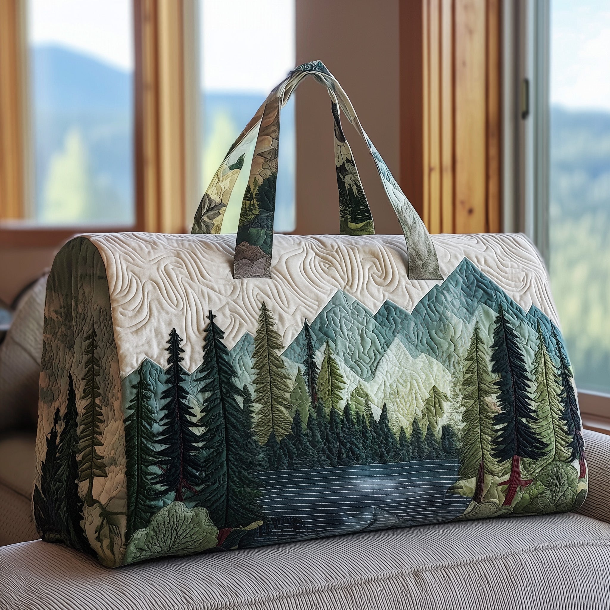 Forest Spirit Quilted Duffle Bag Father's Day Gift Idea