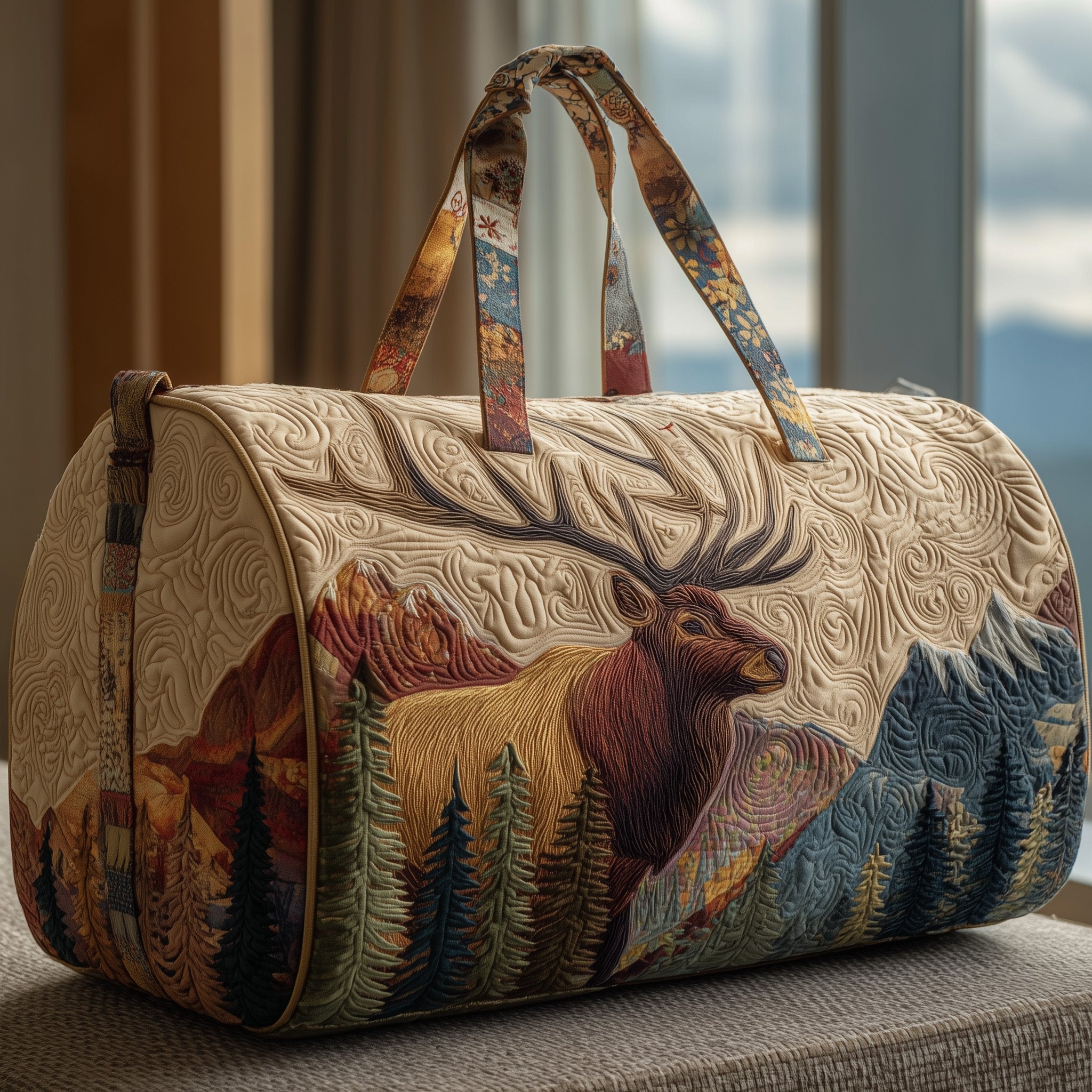 Forest Spirit Quilted Duffle Bag Mother's Day Gift Idea