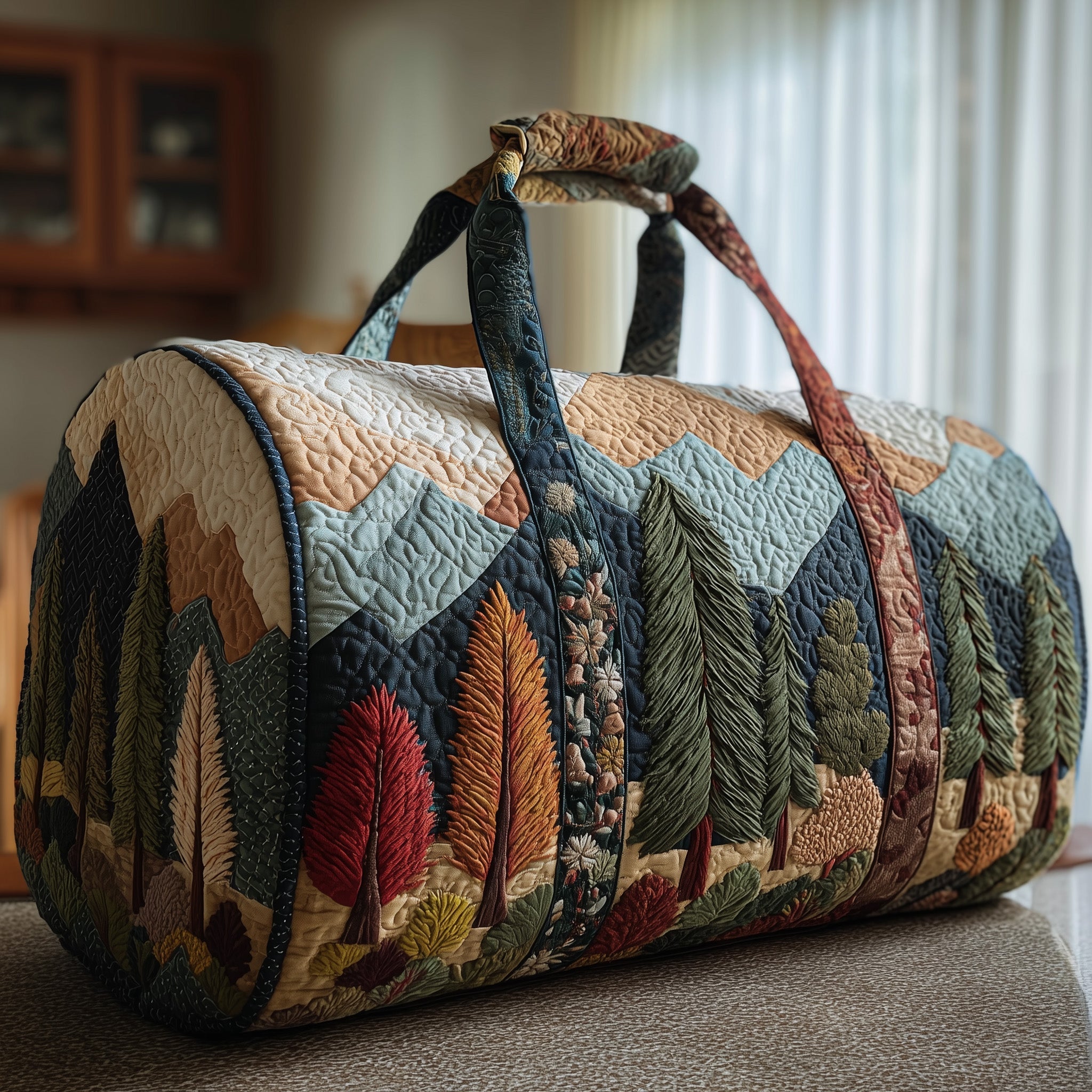 Forest Spirit Quilted Duffle Bag Practical And Versatile