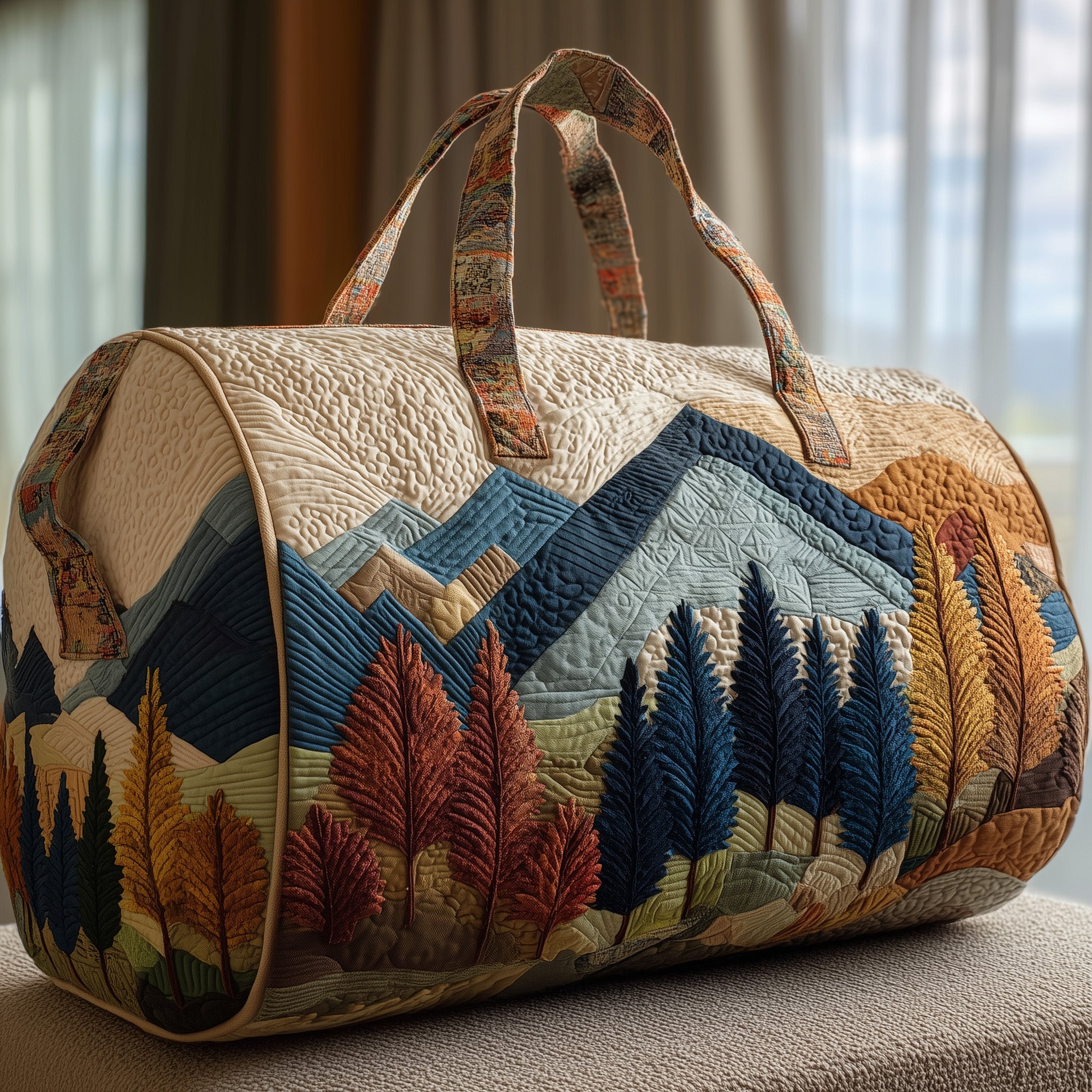 Forest Spirit Quilted Duffle Bag Stylish And Practical