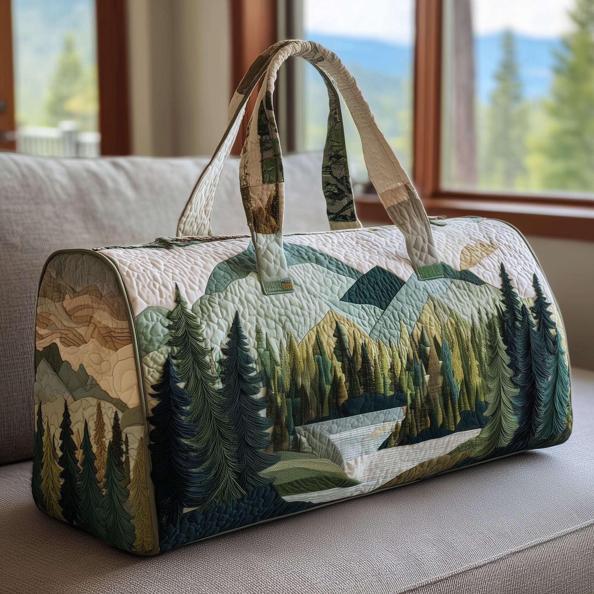 Forest Spirit Quilted Duffle Bag Thanksgiving Gift Idea