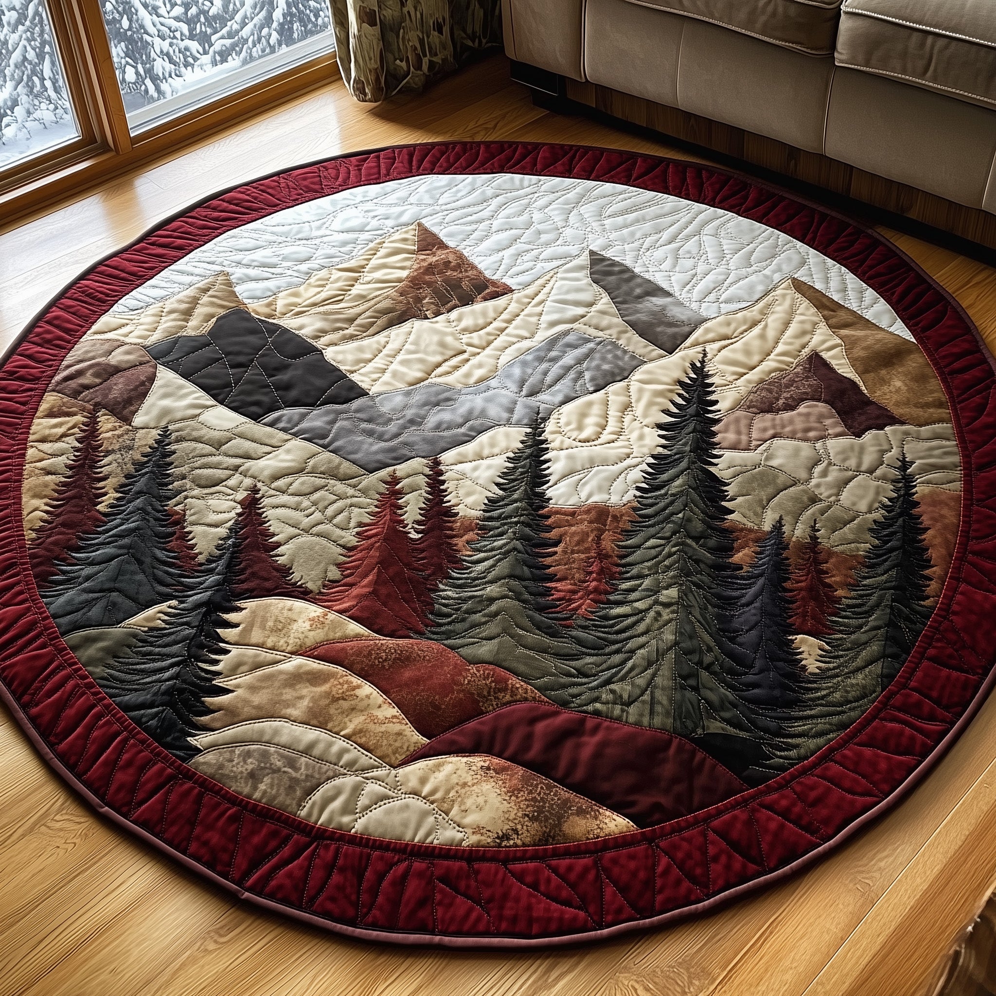 Forest Spirit Quilted Round Mat Gftotp6473 Gift For Him
