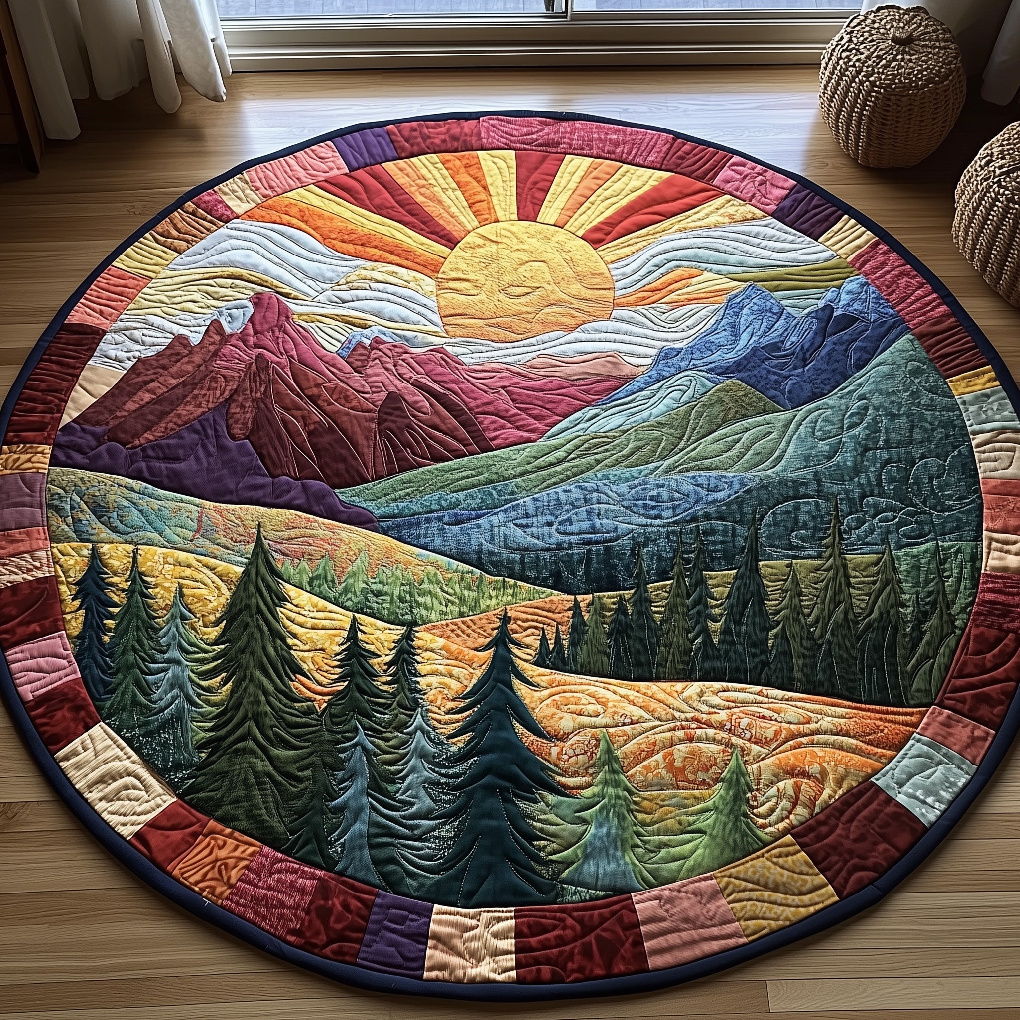 Forest Spirit Quilted Round Mat Gftotp6478 Gift For Kids
