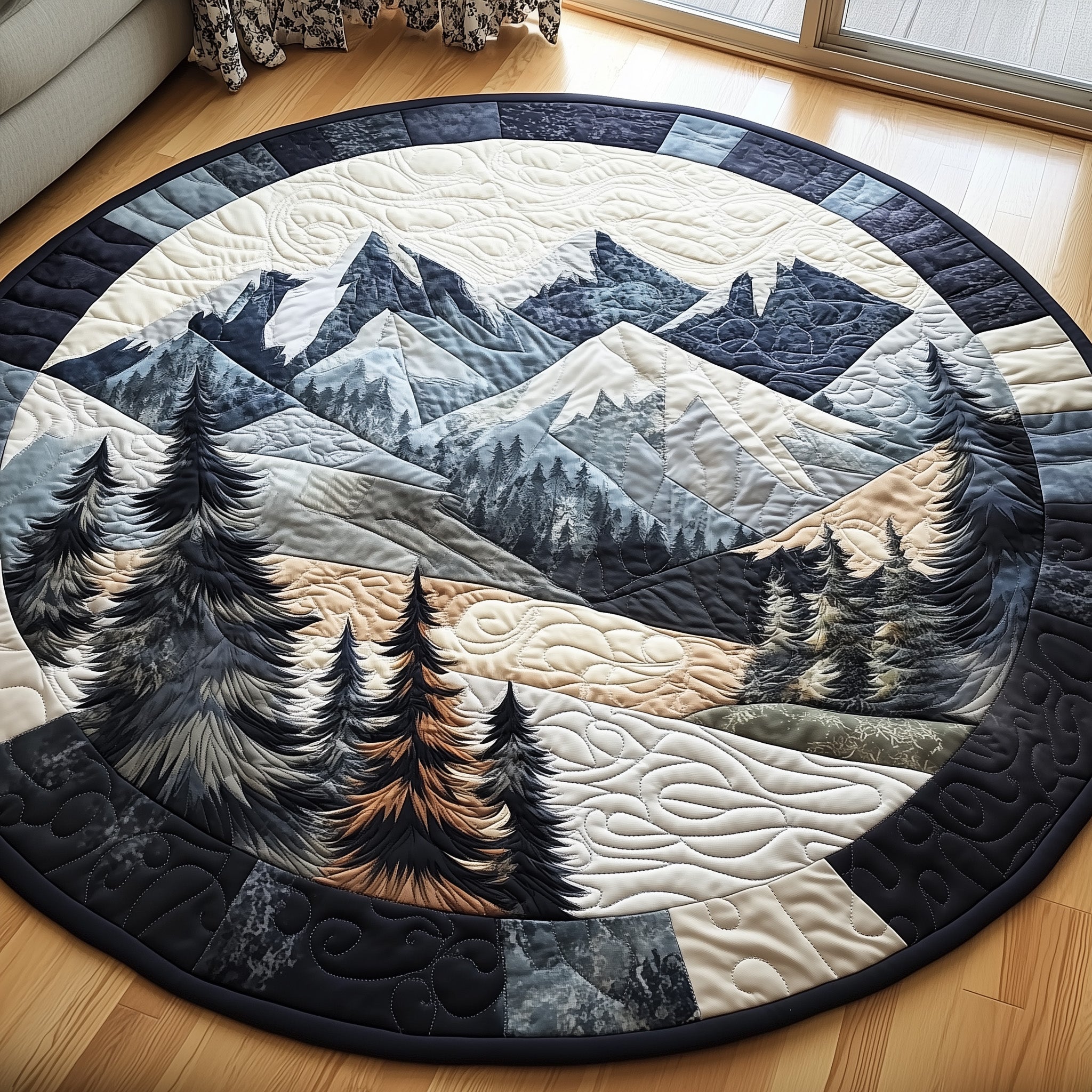 Forest Spirit Quilted Round Mat Halloween Gift