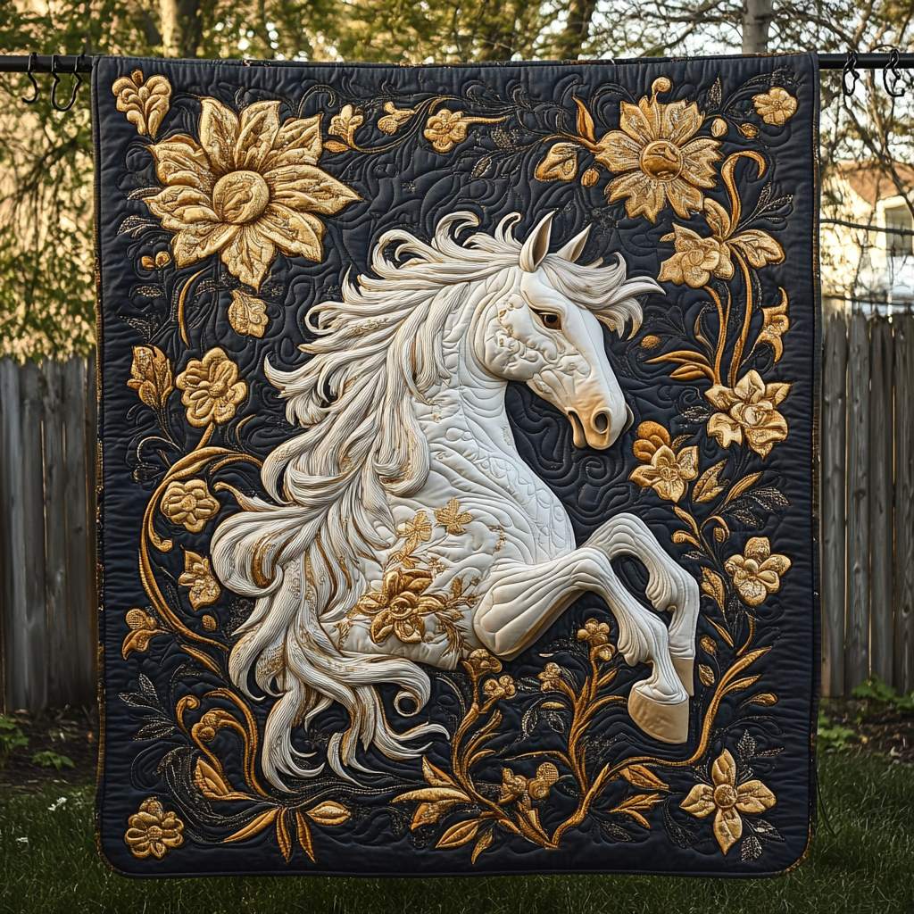 Forest Strider Quilted Blanket Unusual Horse Gifts