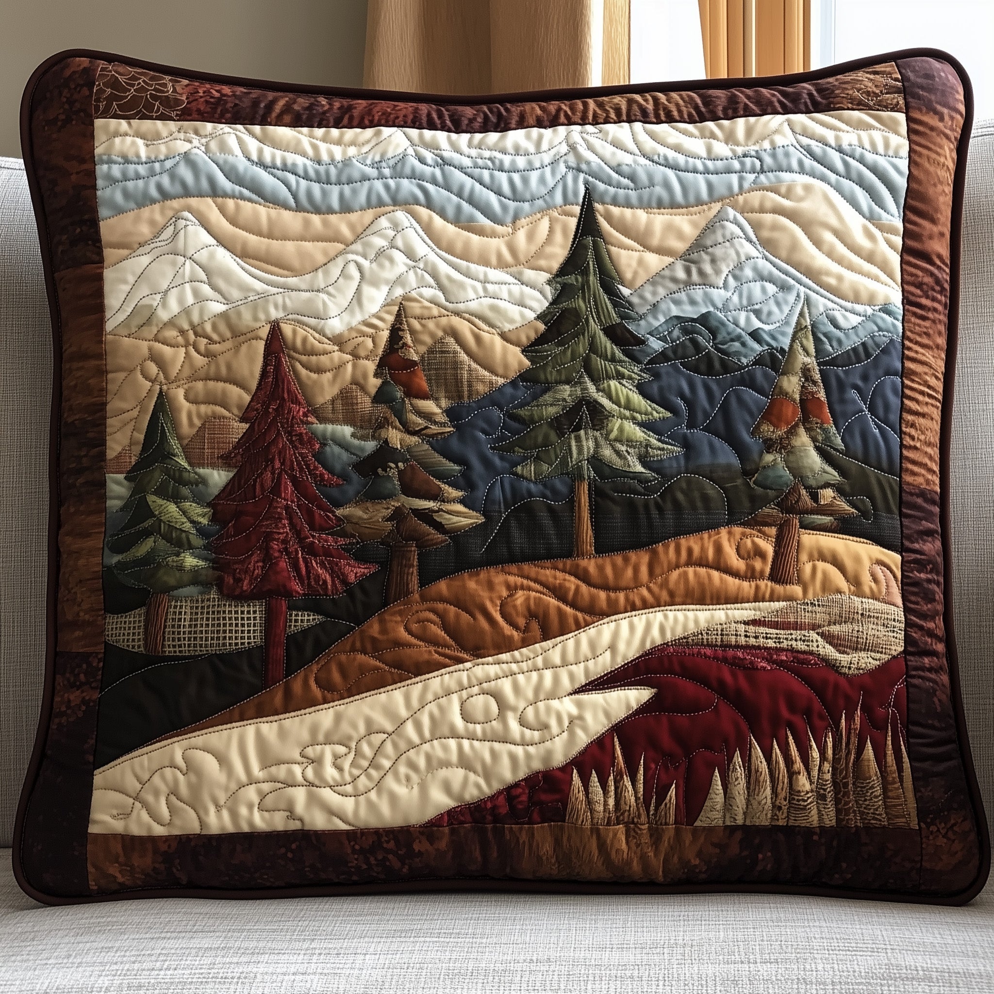 Forest Vibe Quilted Pillow Case Gift For Mom(1)