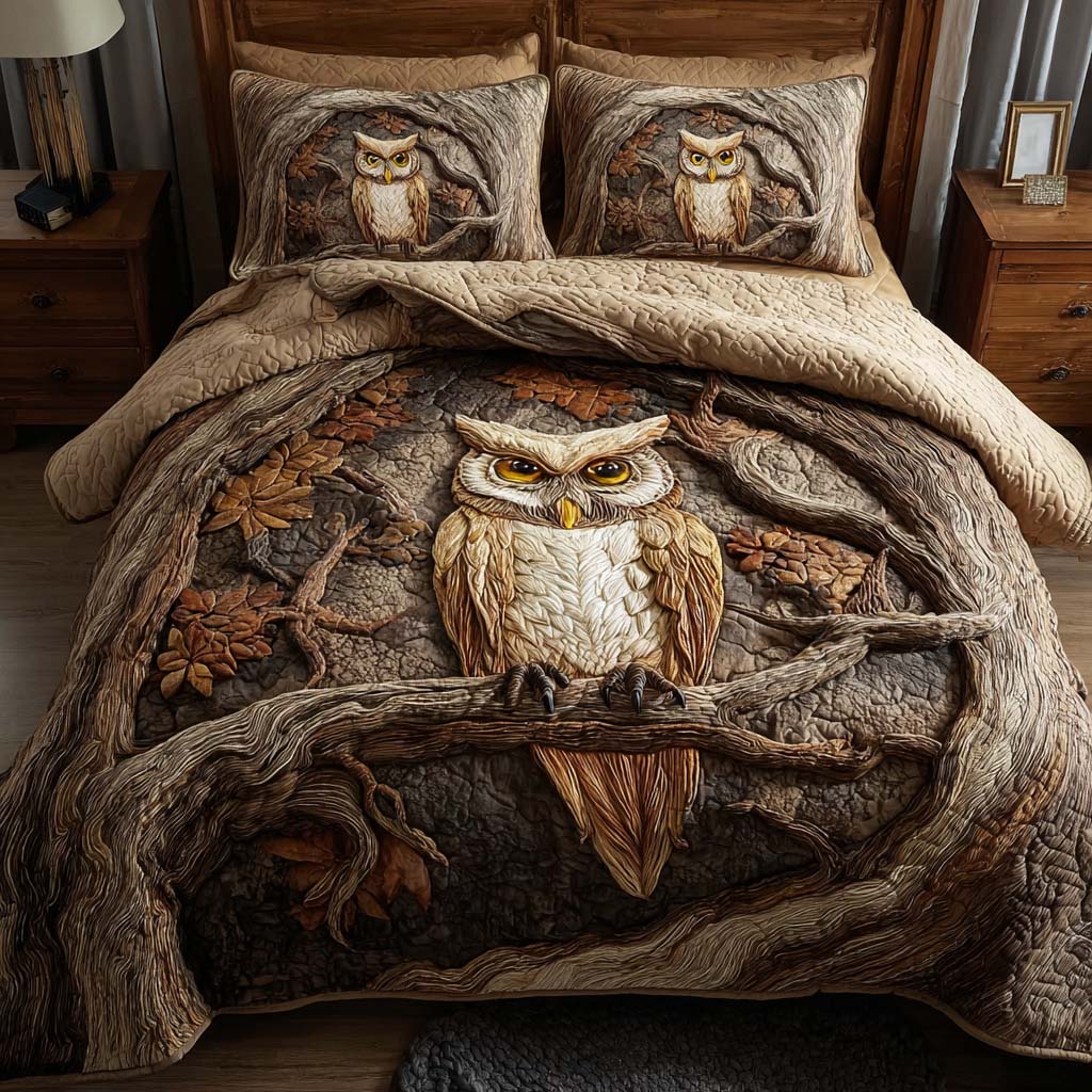 Forest Watcher Quilted Bedding Set Bedspreads King Nature Inspired Gift For Dad