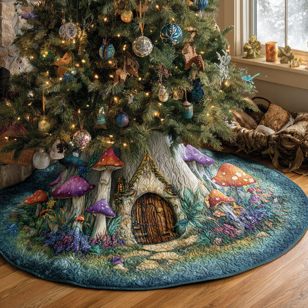 Forest Whisper Home Christmas Quilted Tree Skirt Xmas Tree Decor Great Christmas Gifts