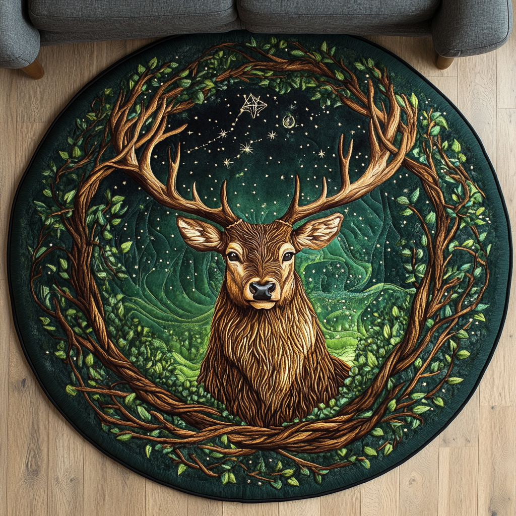 Forest Whisper Quilted Round Mat Foyer Decor Ideas Gifts For Farmer Husband