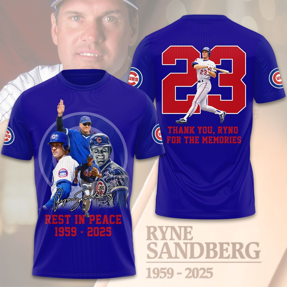 Forever 23 RIP Ryne Sandberg Thank You For The Memories Shirt Baseball Team Gift Ideas