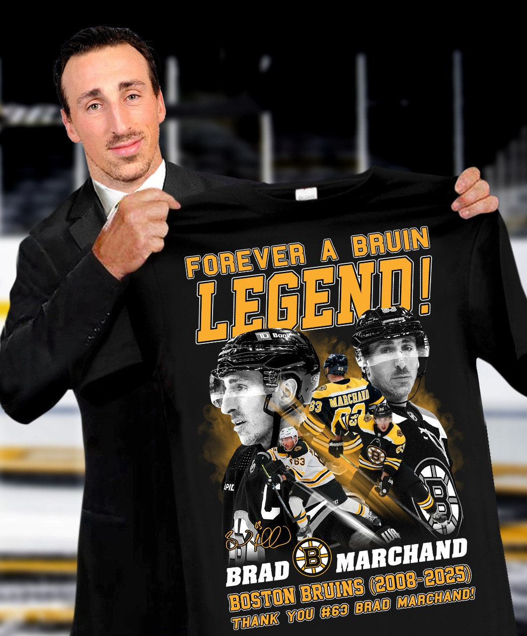 Forever A Bruin Legend Brad Marchand 2025 Shirt Boston Bruin Thank You #63 Brad Marchand