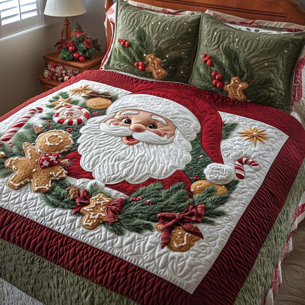 Forever Christmas Quilted Bedding Set Holiday Duvet Covers Family Christmas Present Ideas