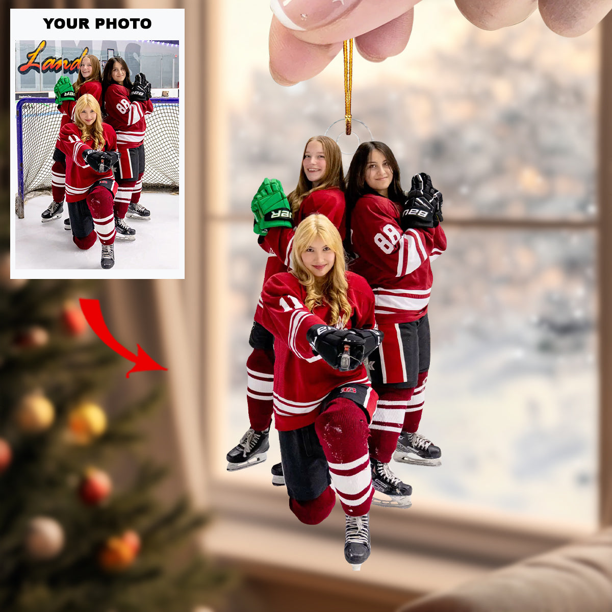 Forever Friends Personalized Photo Mica Ornament Customized Your Photo Ornament Christmas