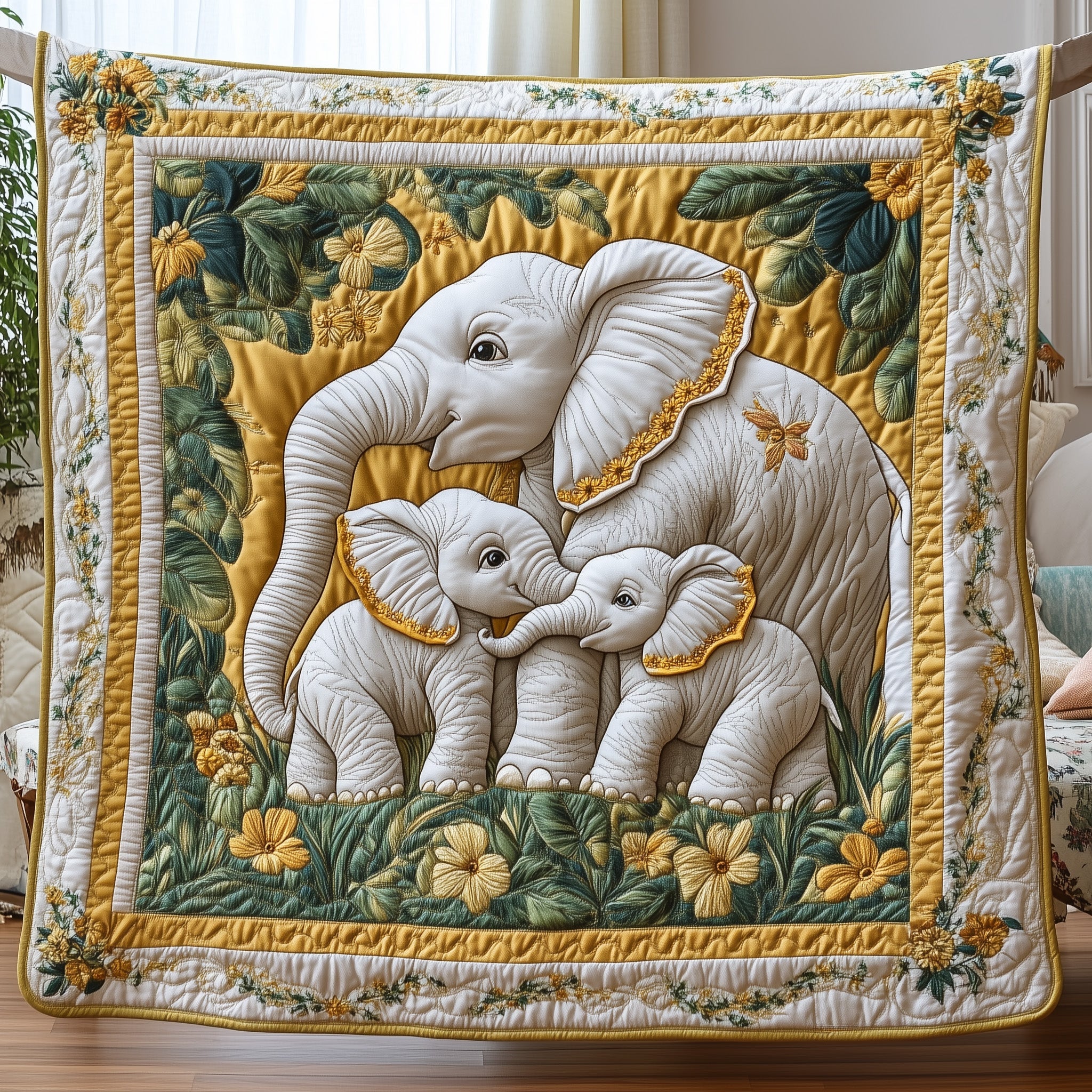 Forever Together Quilted Blanket Couch Throw BlanketUnique Elephant Themed Gifts