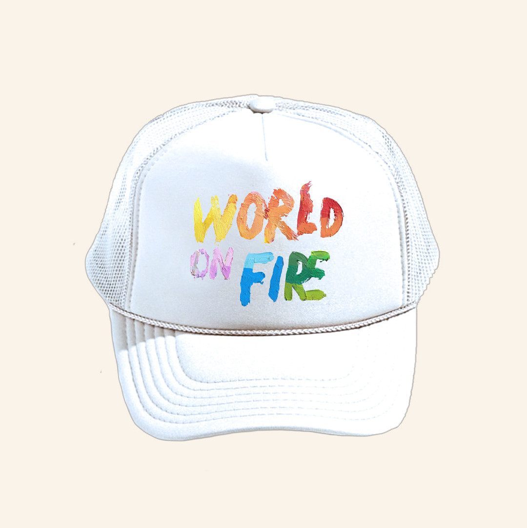 Forking And Country Merch World On Fire Trucker Hat Xmas Presents For Him Forking And Country Merch World On Fire Trucker Hat Xmas Presents For Him