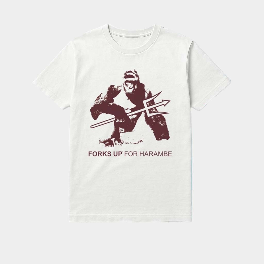Forks Up For Harambe Shirt Unique Birthday Gift For Husband