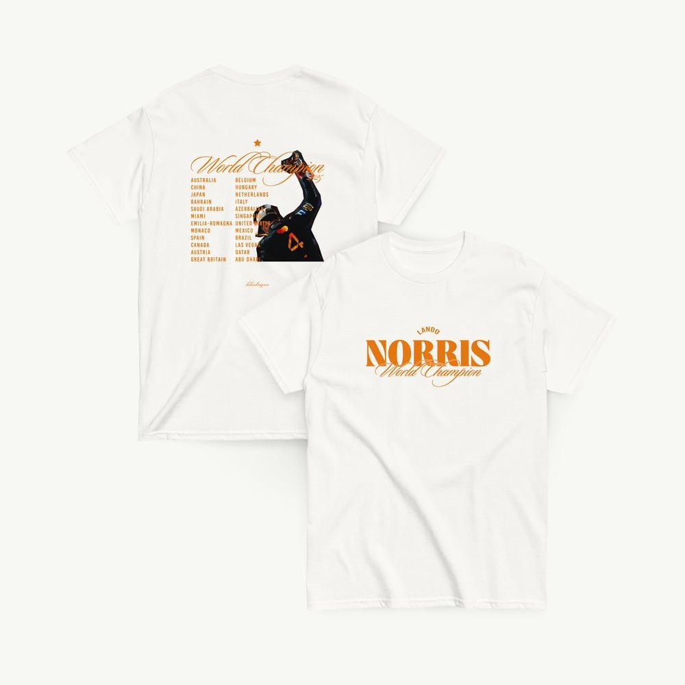Formula 1 2025 Merch T-Shirt Lando Norris World Champion F1 Clothing Unique Gifts For Him