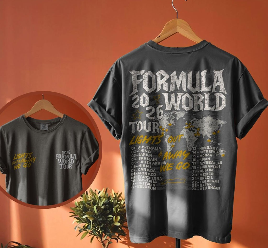 Formula 2026 World Grand Prix Tour T-Shirt Lights Out Away We Go F1 Fan Gear Best Gift For Racing Fans
