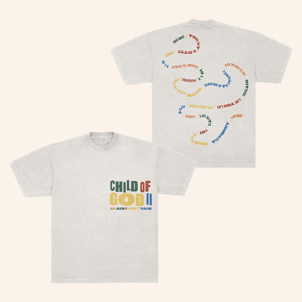 Forrest Frank Merch Child Of God II Tracklist Natural T-Shirt Forrest Frank Tour Merch For Fans Forrest Frank Merch Child Of God II Tracklist Natural T-Shirt Forrest Frank Tour Merch For Fans