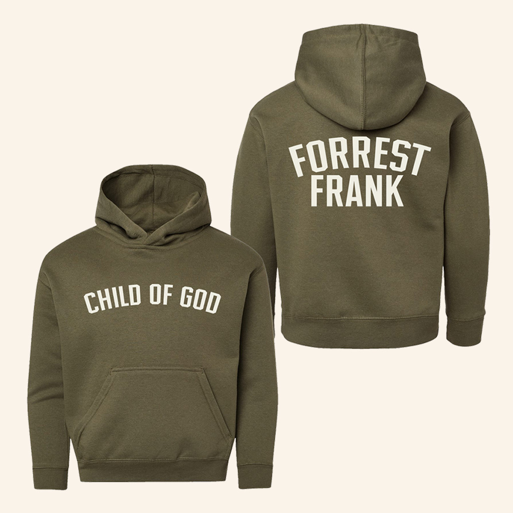 Forrest Frank Merch Child Of God Military Green Hoodie Forrest Frank Tour Merch Gift For Dad