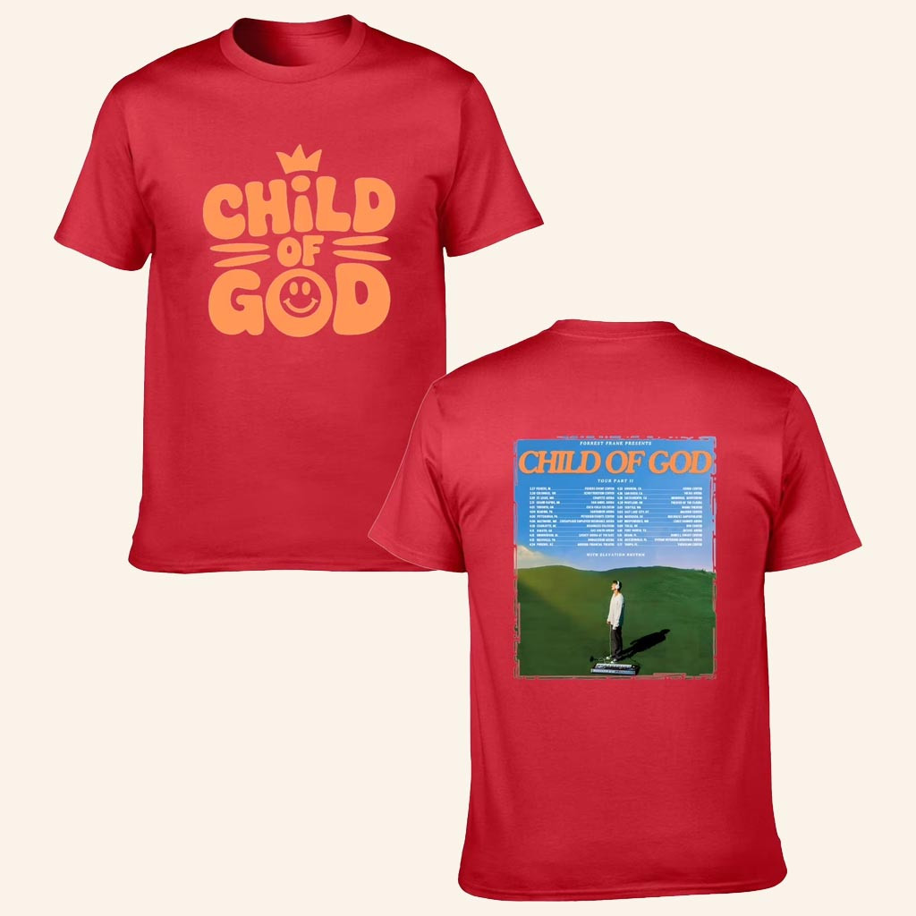Forrest Frank Merch Child Of God Tour T-Shirt Forrest Frank Tour Merch Music Fan Gifts