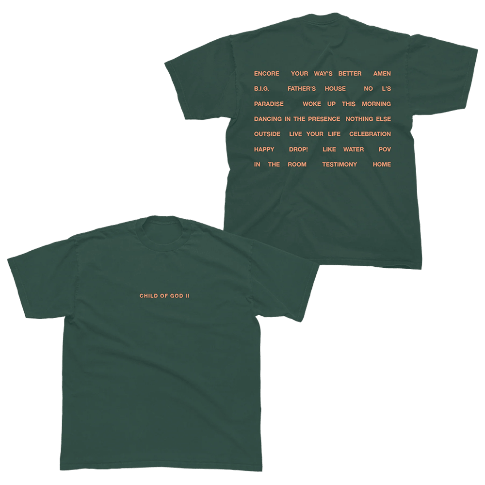 Forrest Frank Merch Forrest Frank Tour Merch Child Of God II Green Tracklist T-Shirt Dad Gifts