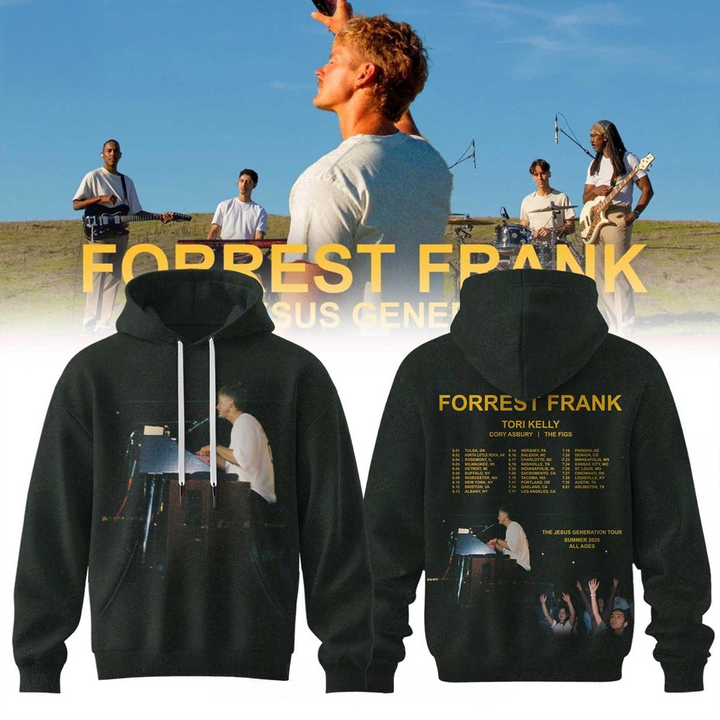 Forrest Frank The Jesus Generation Tour Black Hoodie Forrest Frank Merch Gift Ideas For Brother