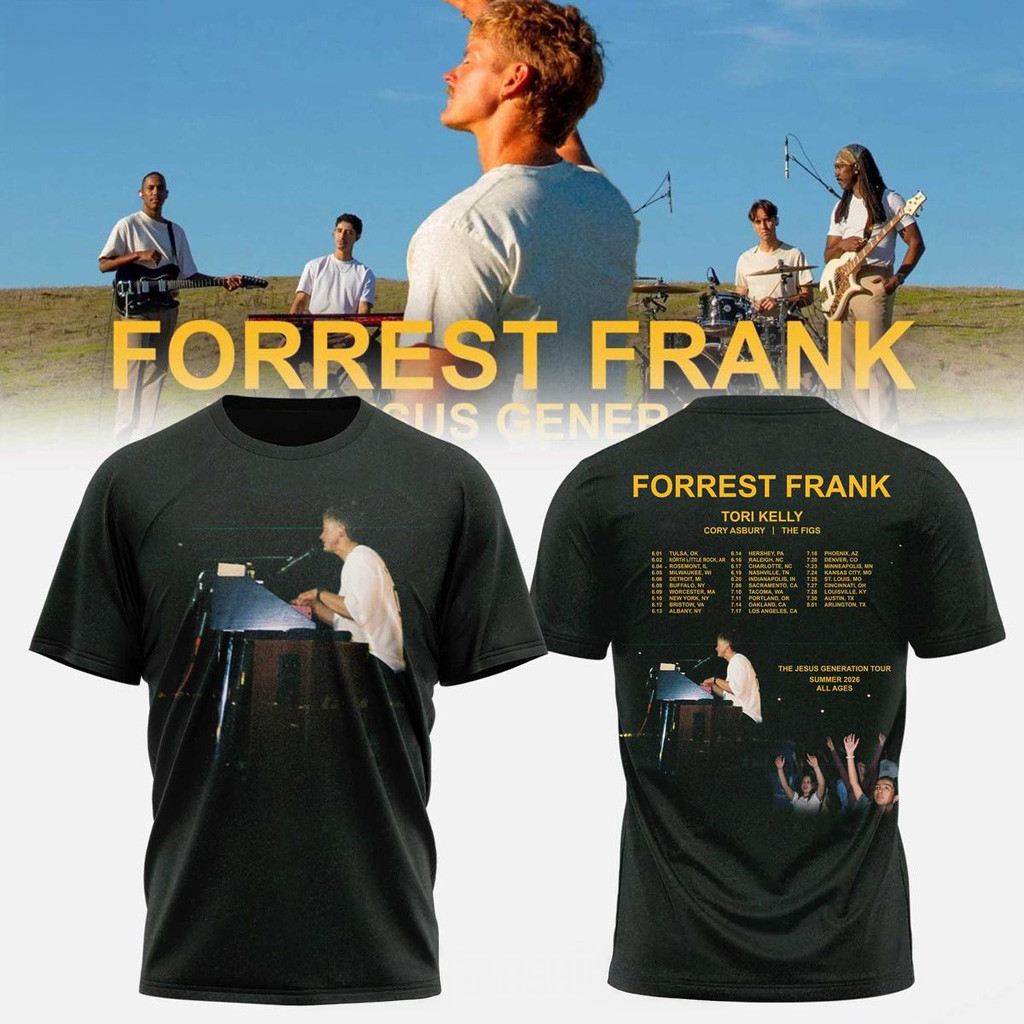 Forrest Frank The Jesus Generation Tour Black Shirt Forrest Frank Merch Gift Ideas For Him