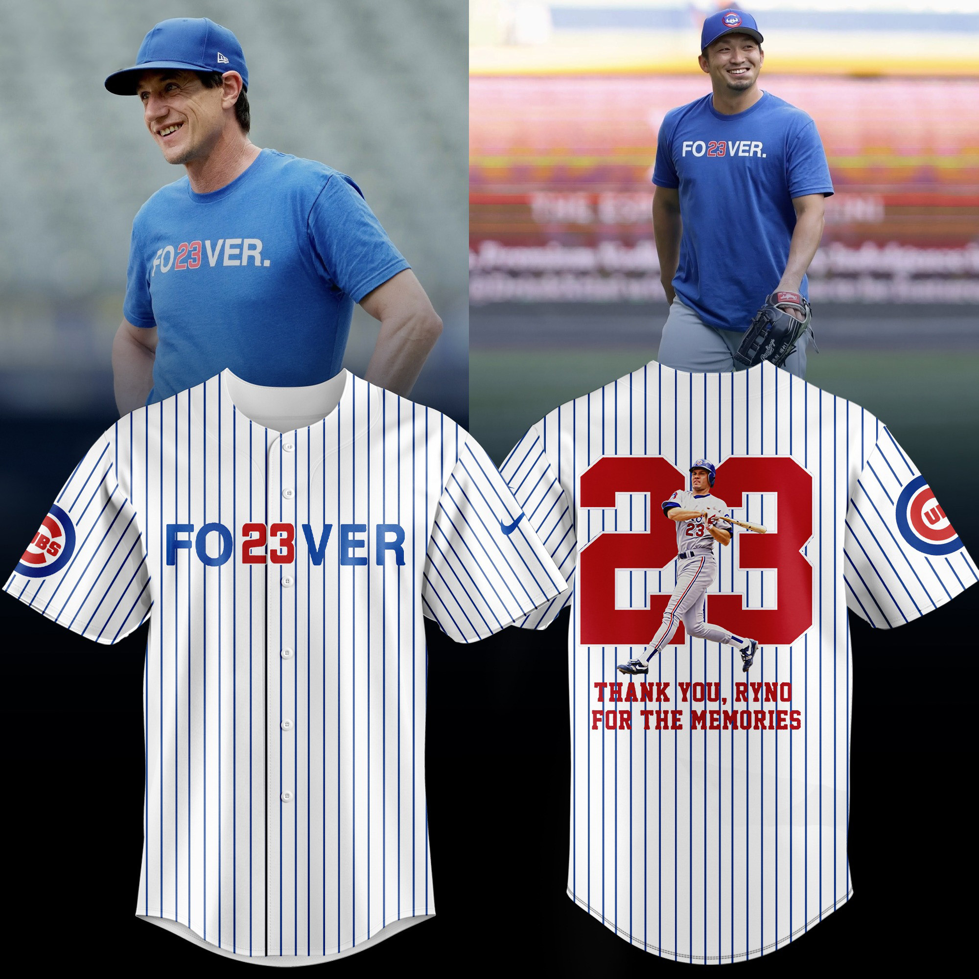 Forrever 23 Ryne Sandberg Thank You For The Memories Jersey MLB Baseball Player Gifts