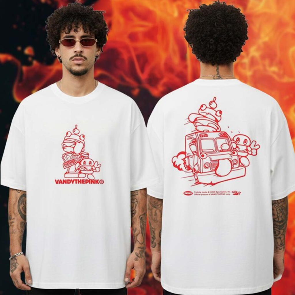 Fortnite x VANDYTHEPINK Merch Collection Snack Truck T-Shirt Presents For Boyfriend
