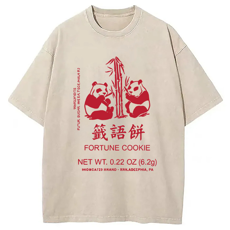 Fortune Cookie Washed T-Shirt Trendy Everyday Casual Outfit Gifts For Best Friend