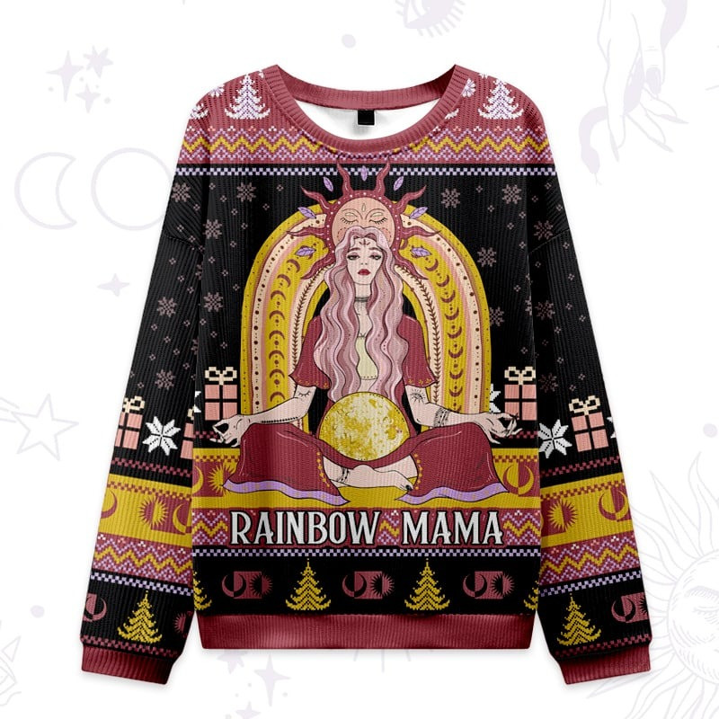 Fortune-Teller Rainbow Mama Ugly Christmas Sweater Best Xmas Jumpers Gifts For Her