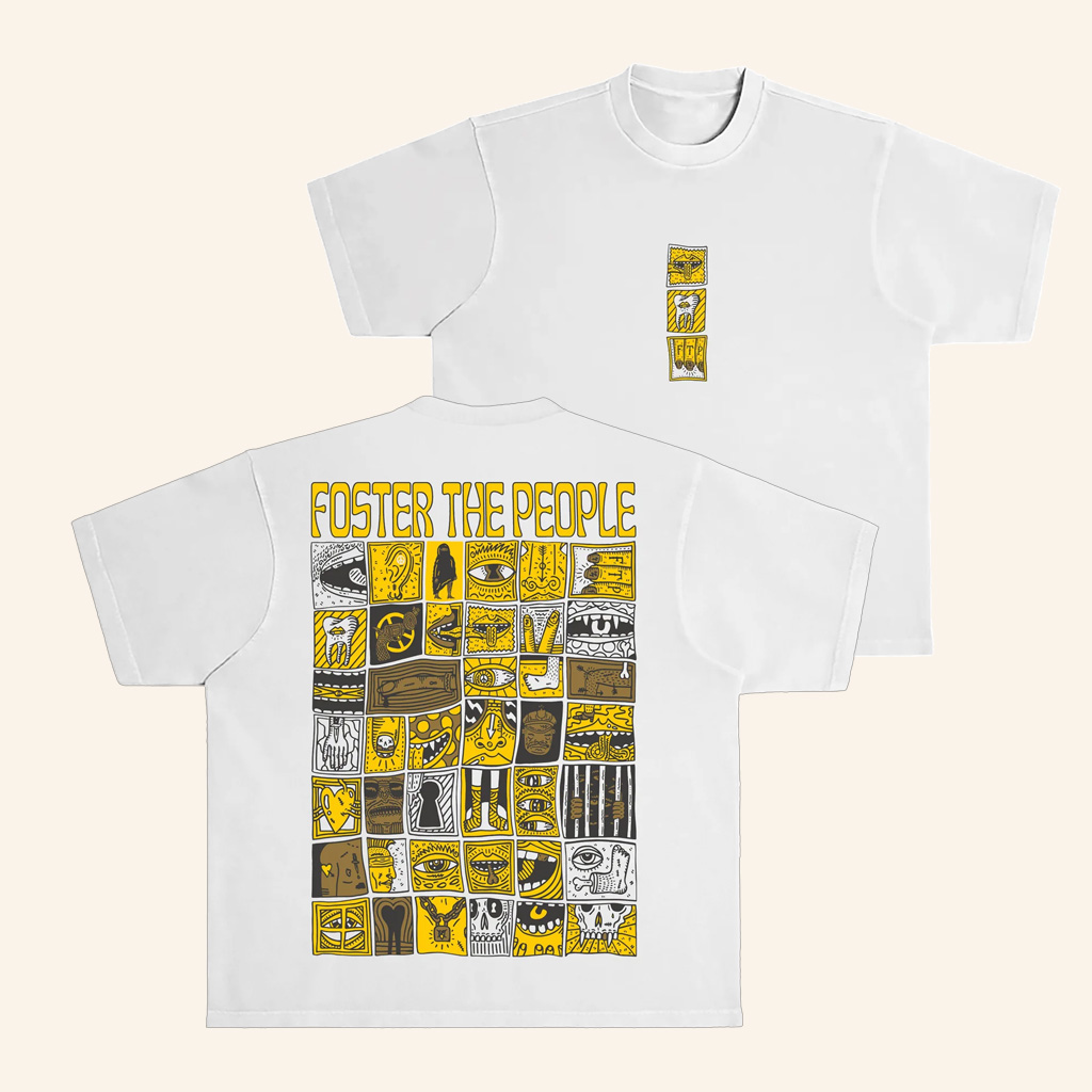 Foster The People Merch Block T-Shirt Xmas Gifts For Pop Fans Foster The People Merch Block T-Shirt Xmas Gifts For Pop Fans