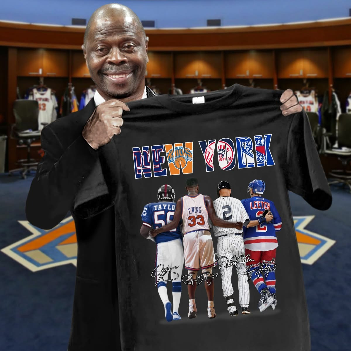 Four Legends One City New York T-Shirt Yankees Knicks Giants Rangers Sport Fan Gifts