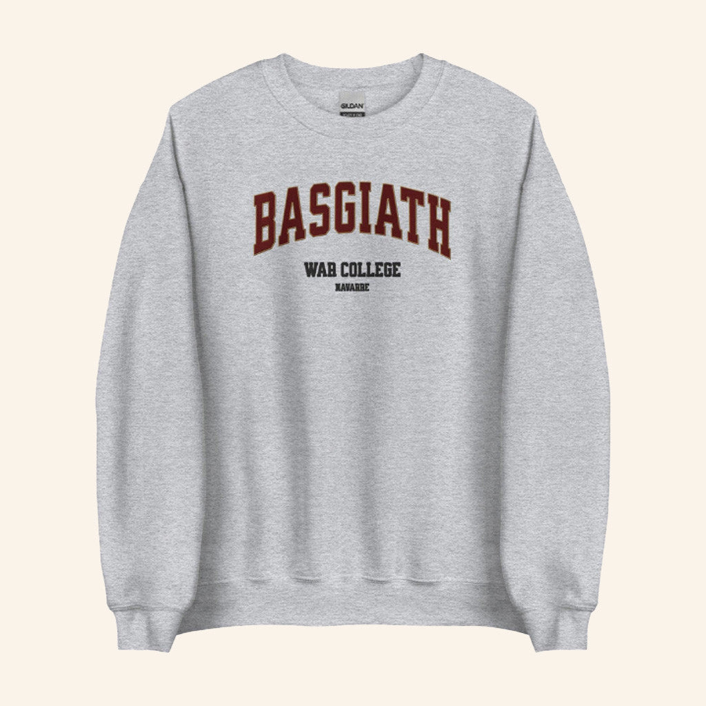 Fourth Wing Merch Basgiath War College Embroidered Sweatshirt Gifts For Him Fourth Wing Merch Basgiath War College Embroidered Sweatshirt Gifts For Him