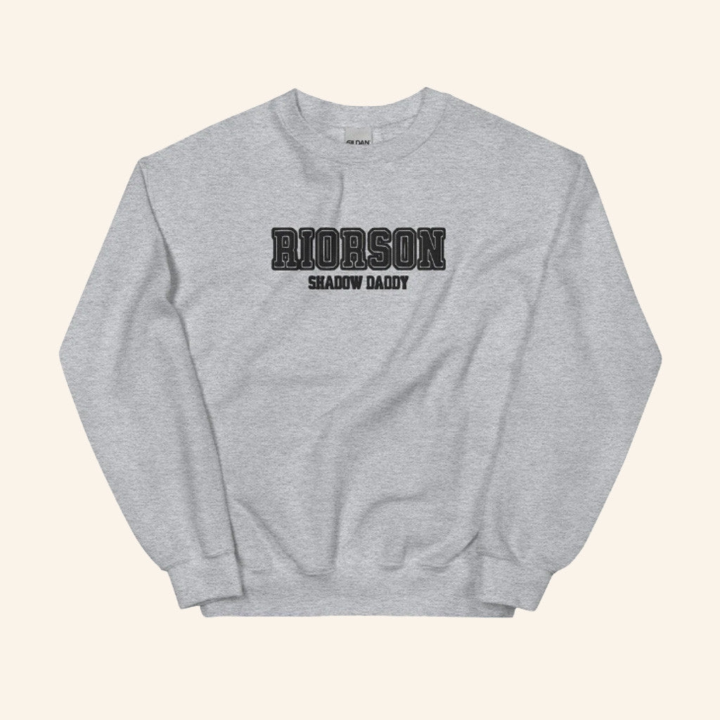 Fourth Wing Merch Riorson Shadow Daddy Embroidered Sweatshirt Present For Her Fourth Wing Merch Riorson Shadow Daddy Embroidered Sweatshirt Present For Her