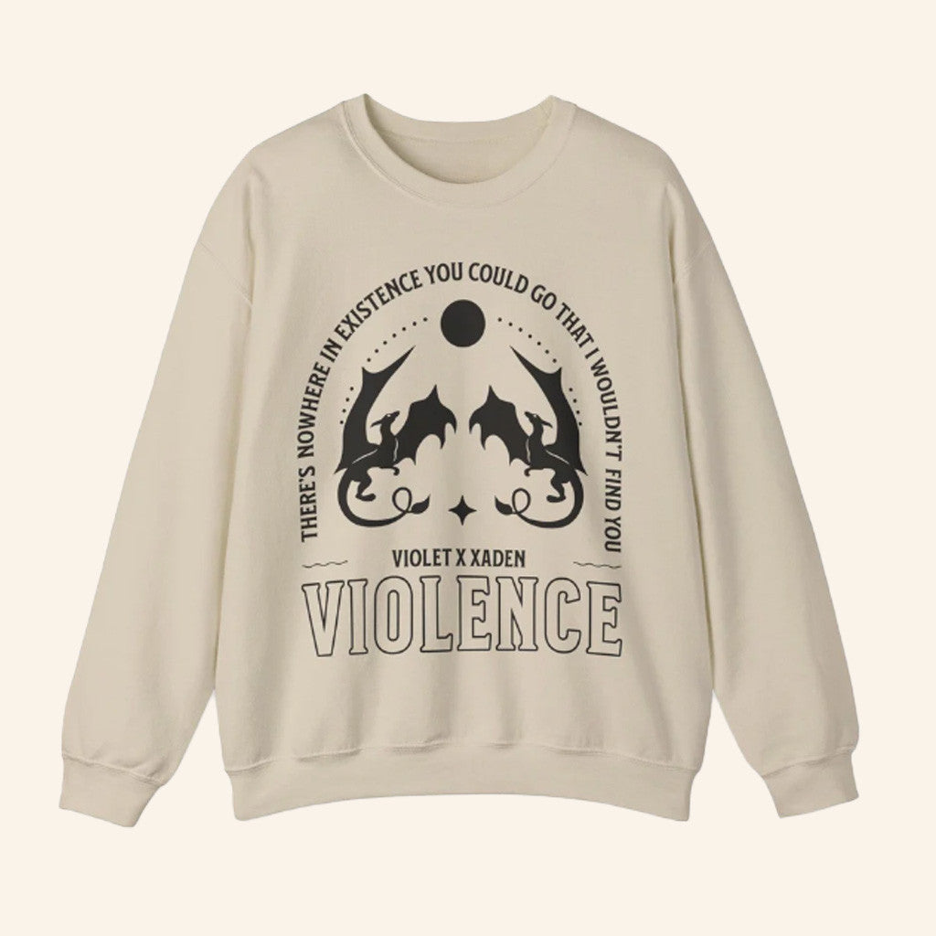 Fourth Wing Merch Violence Sweatshirt Present For Sister