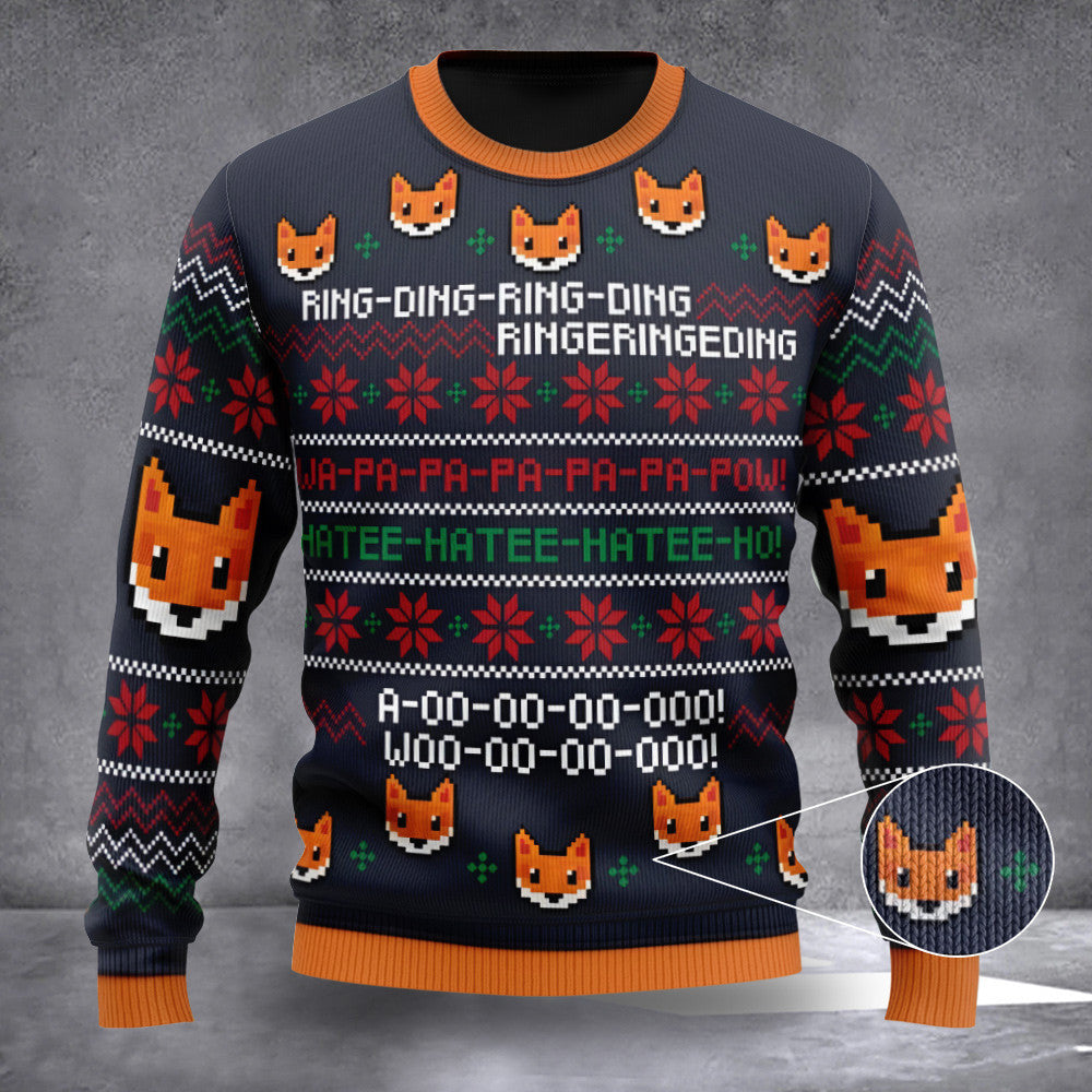 Fox Christmas Sweater Ringeringedings Fox Ugly Christmas Sweater 2024 For Adults Fox Christmas Sweater Ringeringedings Fox Ugly Christmas Sweater 2024 For Adults
