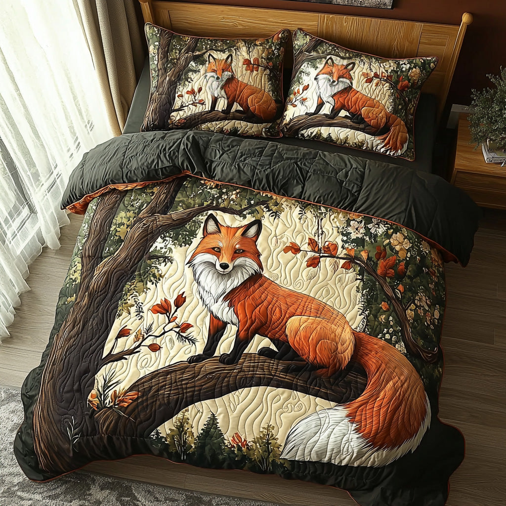 Fox Haven Quilted Bedding Set Best Bed Sheet Set Fox Gifts For Women