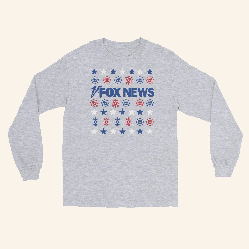 Fox News Merch Fox News Holiday Snowflakes Long Sleeve Shirt Xmas Presents For Her