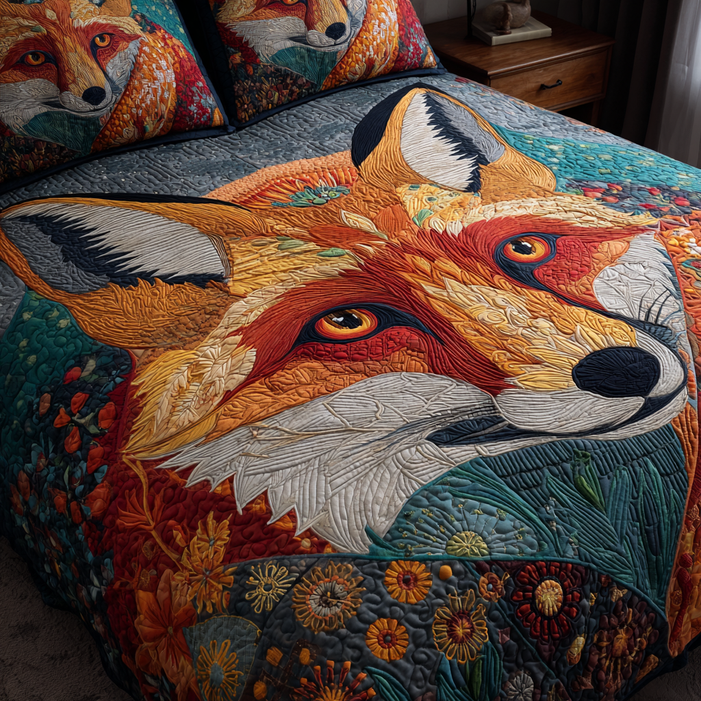 Fox Run Quilted Bedding Set Bed Room Decoration Fox Best Christmas Gifts