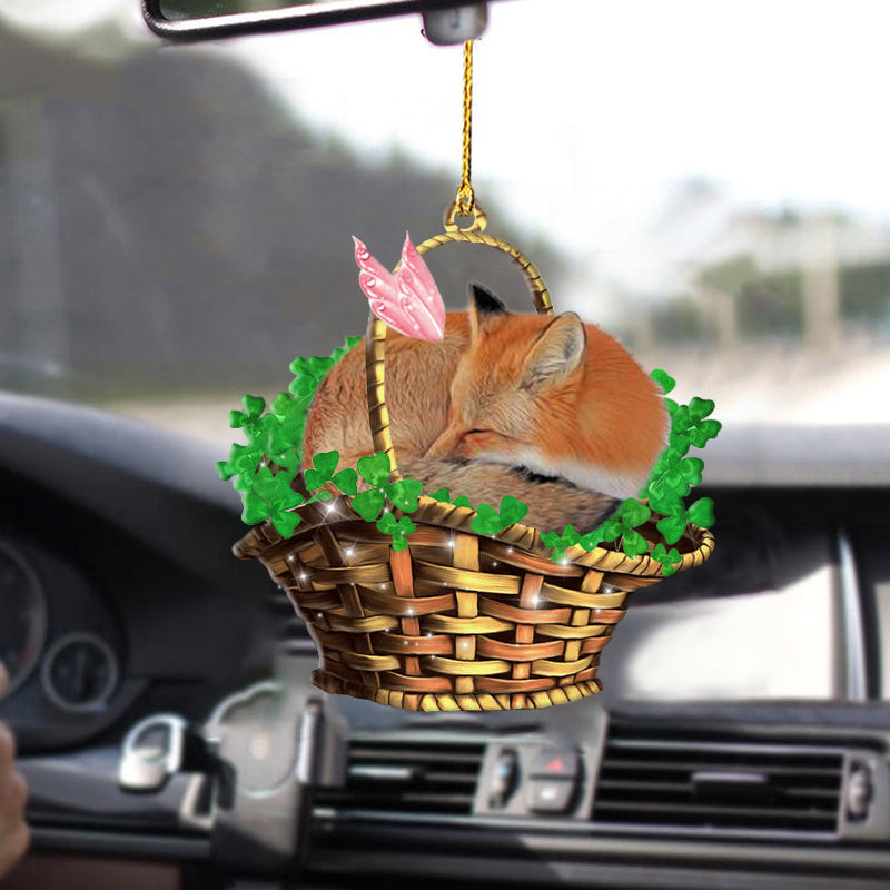 Fox Sleeping Funny Lucky Fairy Two Sided Ornament Dog Car Hanging Ornaments