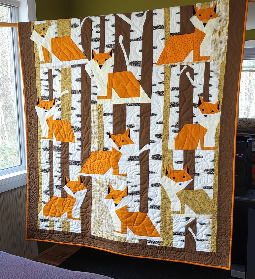 Foxglove Meadows Quilted Blanket Fox Gifts For Her